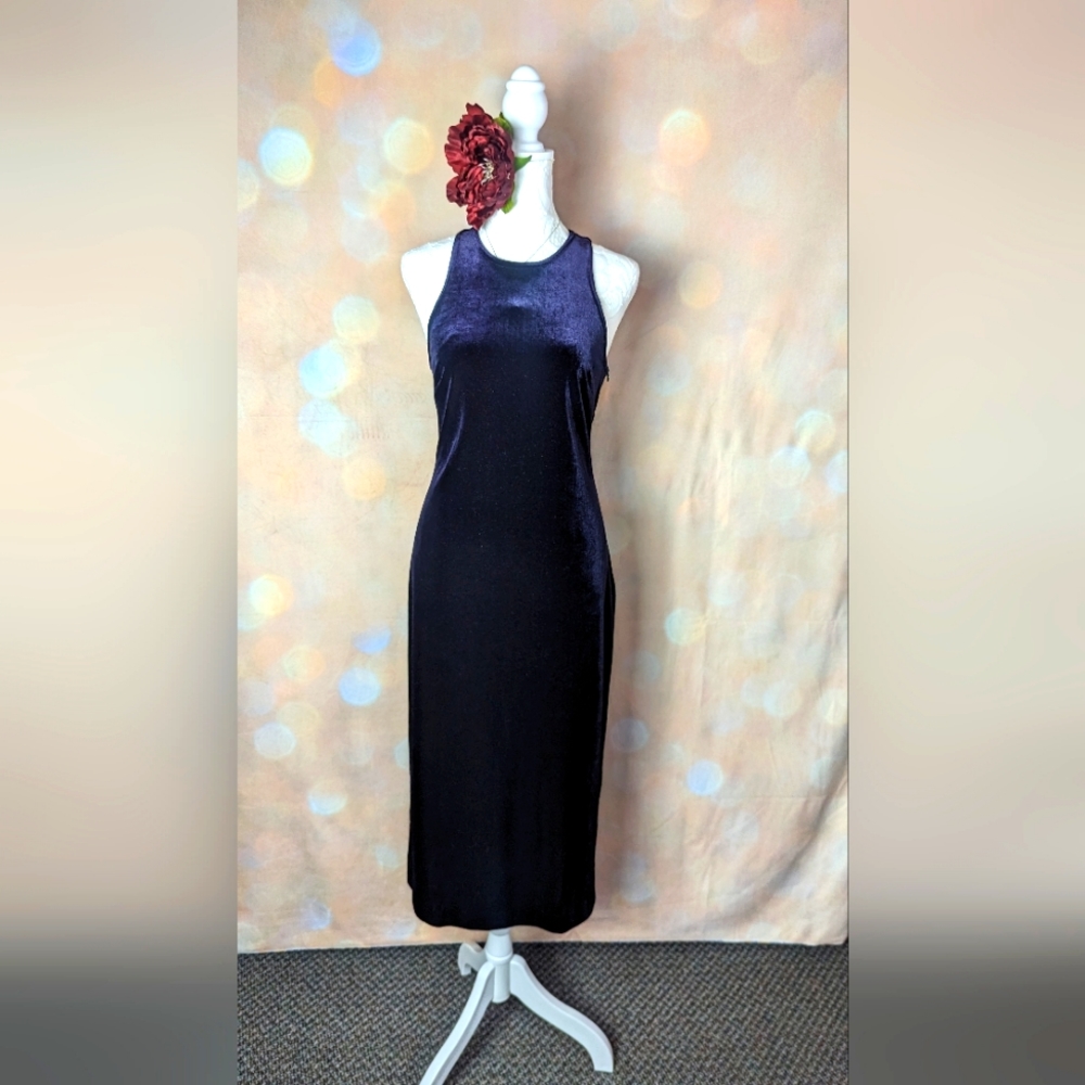 Vintage Ann Taylor purple velvet dress size 2